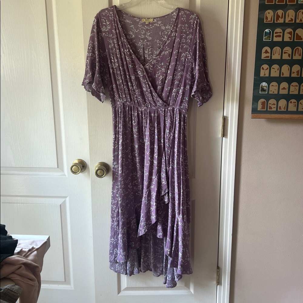 Kori America Lavender Floral Dress